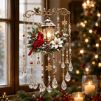 Sevair Deco Handmade Christmas Stained Glass Window Hanging
