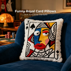 Sevair Deco Funny Royal Card Pillows