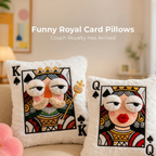 Sevair Deco Funny Royal Card Pillows