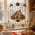Sevair Deco Handmade Christmas Stained Glass Window Hanging