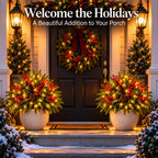 Sevair Deco Christmas Evergreen Arrangement