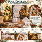 Sevair Deco Beginner-Friendly Resin Christmas Tree Night Light DIY Kit