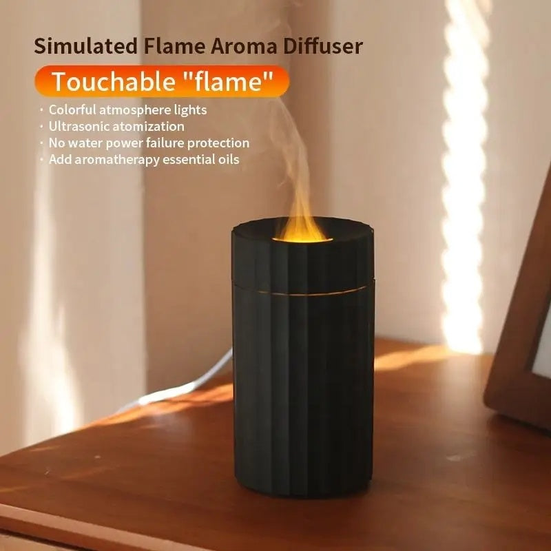 Sevair Deco - Flame Effect Essential Oil Diffuser – 100ml LED Mist Aroma Diffuser