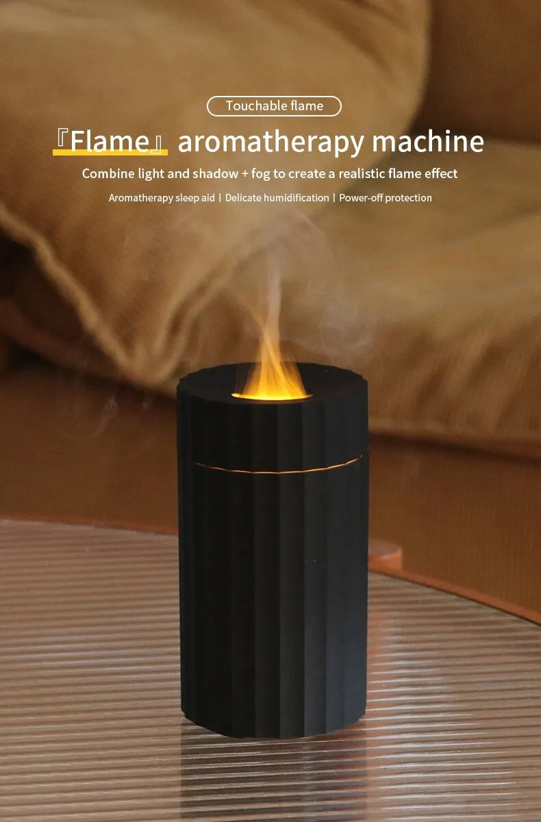 Sevair Deco - Flame Effect Essential Oil Diffuser – 100ml LED Mist Aroma Diffuser