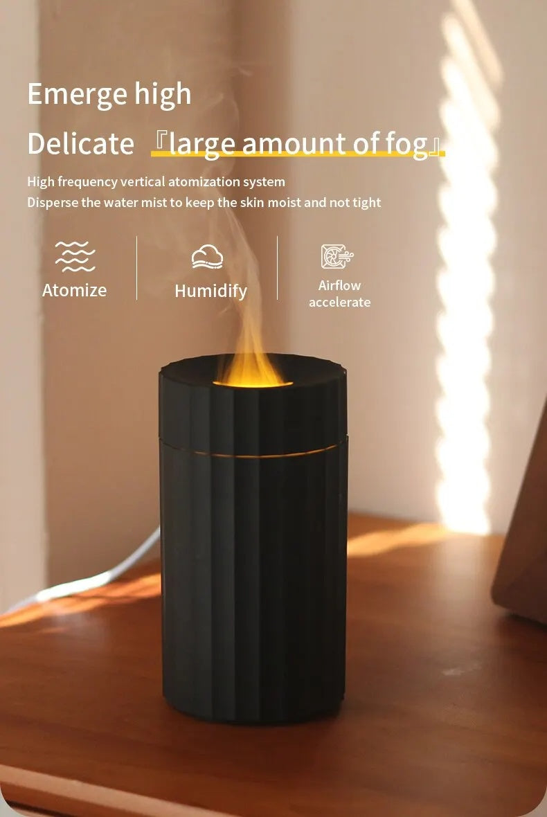 Sevair Deco - Flame Effect Essential Oil Diffuser – 100ml LED Mist Aroma Diffuser
