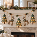 Sevair Deco Lighted Woodland Christmas Garland