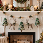 Sevair Deco Lighted Woodland Christmas Garland