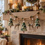 Sevair Deco Lighted Woodland Christmas Garland