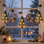 Sevair Deco Lighted Woodland Christmas Garland