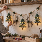 Sevair Deco Lighted Woodland Christmas Garland