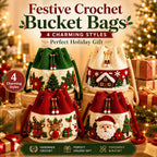 Sevair Deco Christmas Crochet Bucket Crossbody Bag