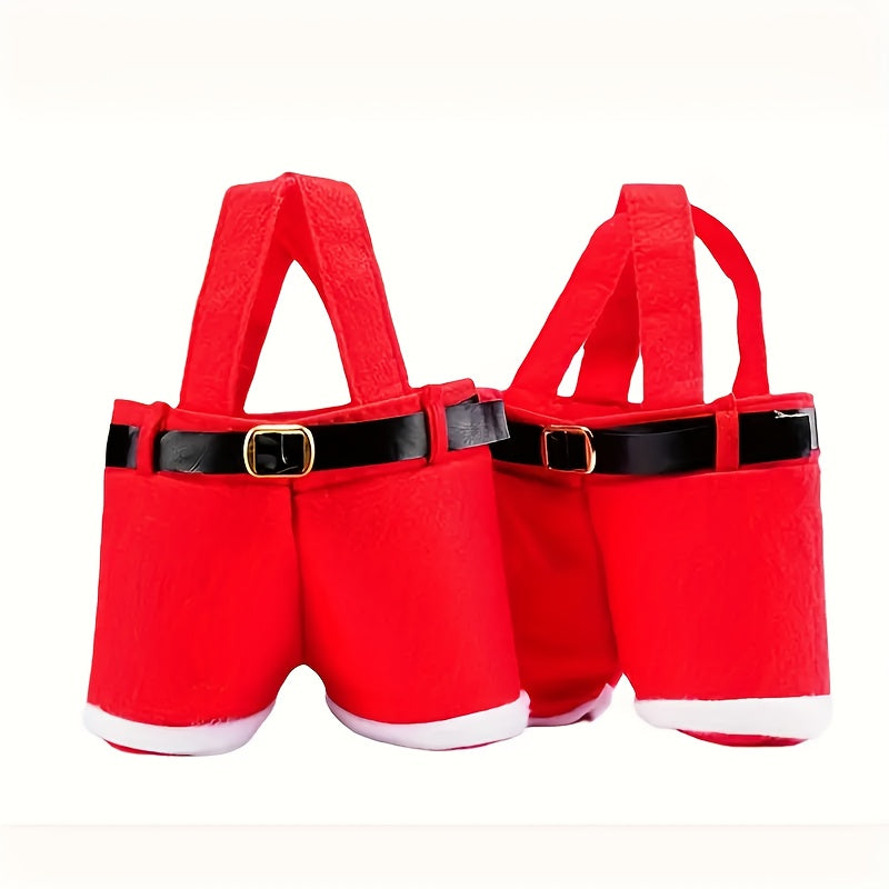 Sevair Deco Santa Pants Christmas Gift Bags 6-Pack