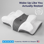 Sevair Deco Ergonomic Butterfly Memory Foam Pillow for Neck & Shoulder Pain Relief