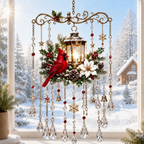 Sevair Deco Handmade Christmas Stained Glass Window Hanging