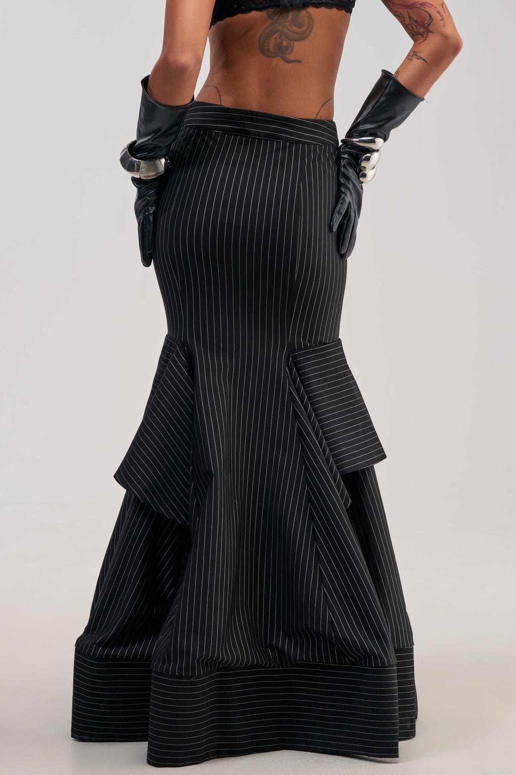 GIVE IT UP PINSTRIPE MAXI SKIRT