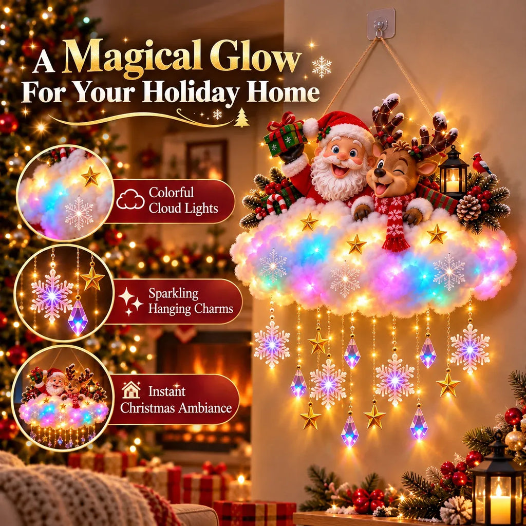 Sevair Deco Light-Up Christmas Cloud Hanging Decor