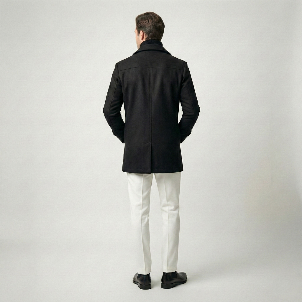 Vanguard Double-Collar Wool Coat