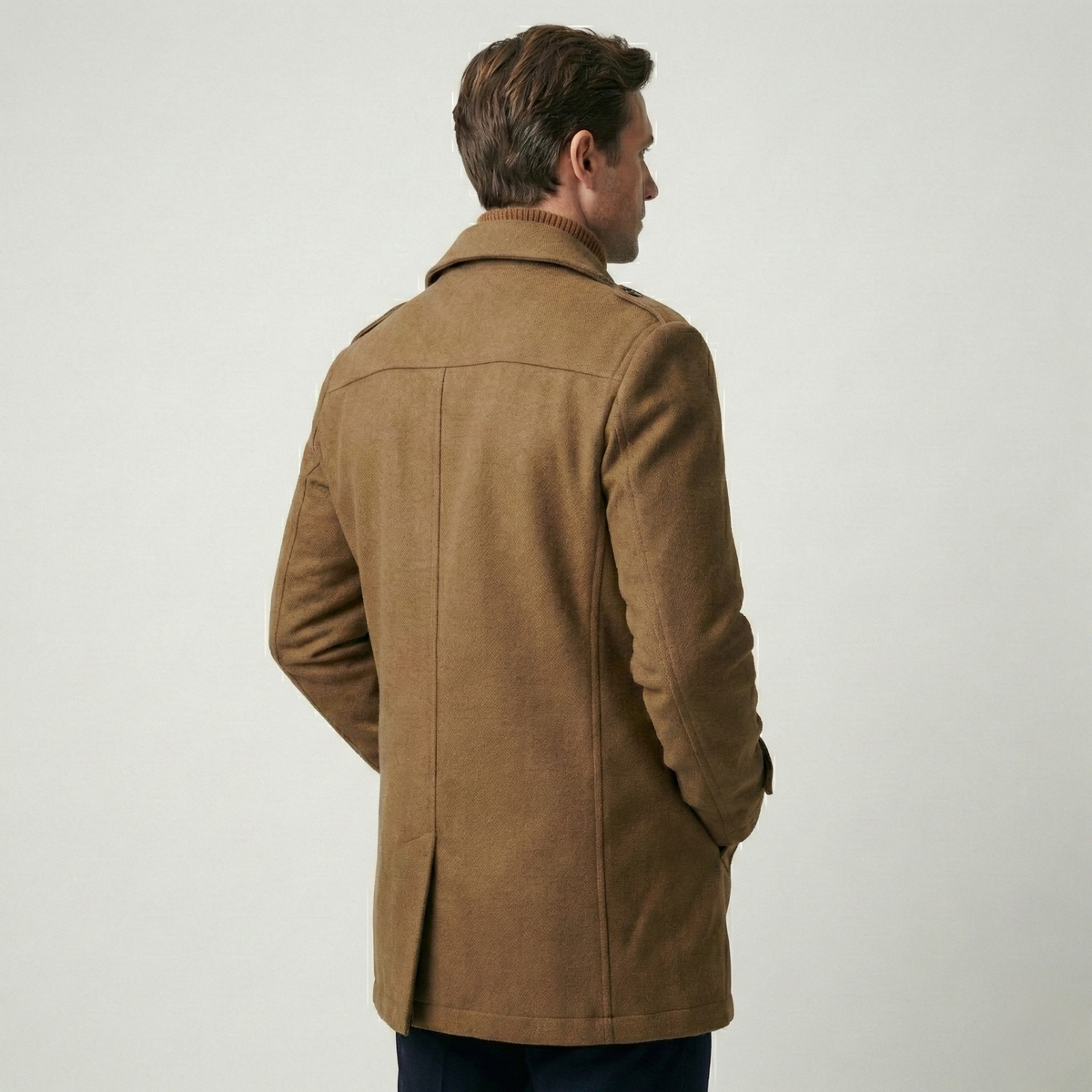 Vanguard Double-Collar Wool Coat