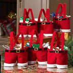 Sevair Deco Santa Pants Christmas Gift Bags 6-Pack