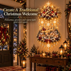 Sevair Deco Illuminated Christmas Tree & Village Wall Hanging