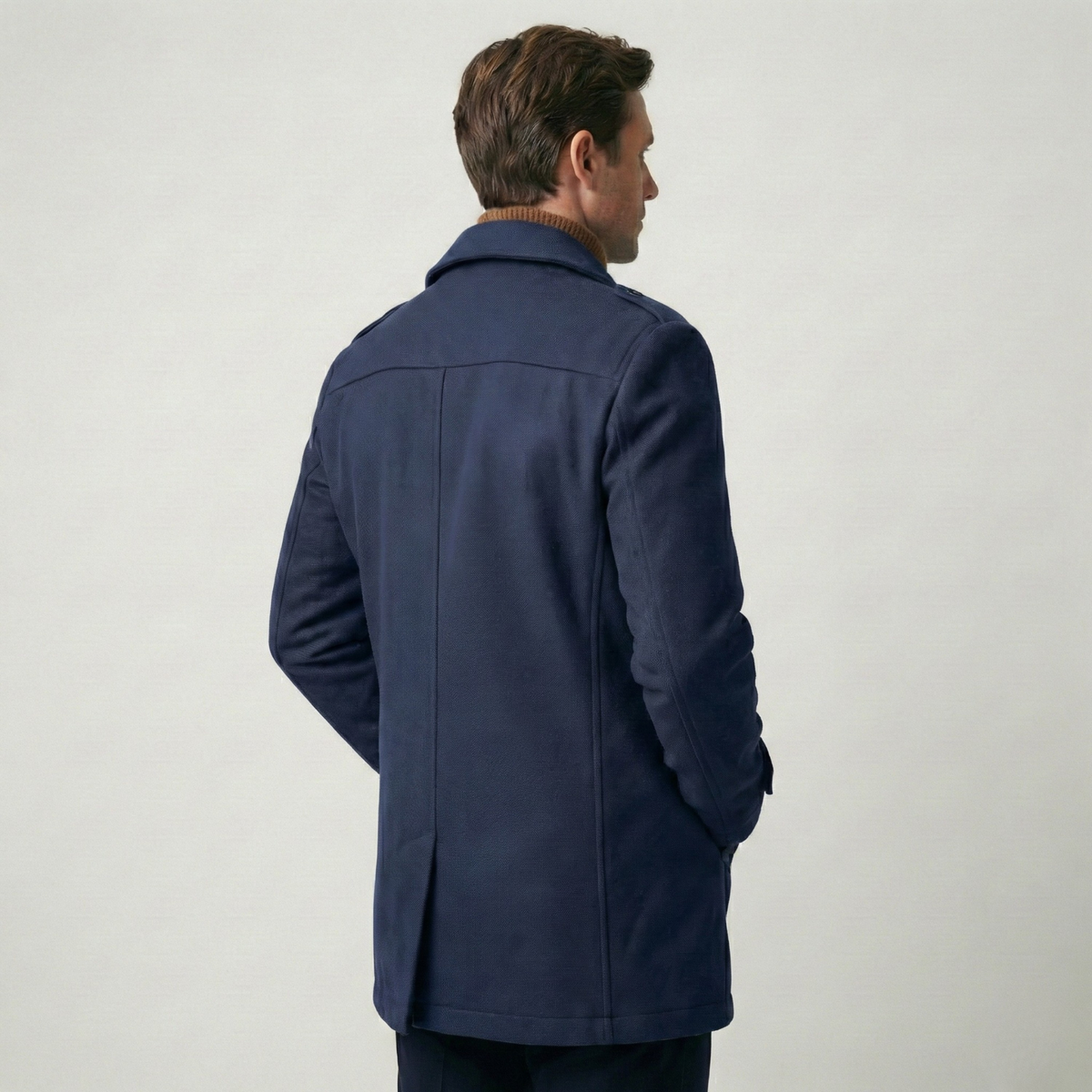 Vanguard Double-Collar Wool Coat