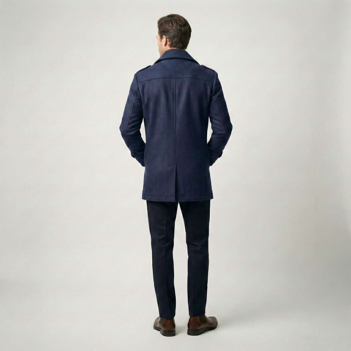 Vanguard Double-Collar Wool Coat