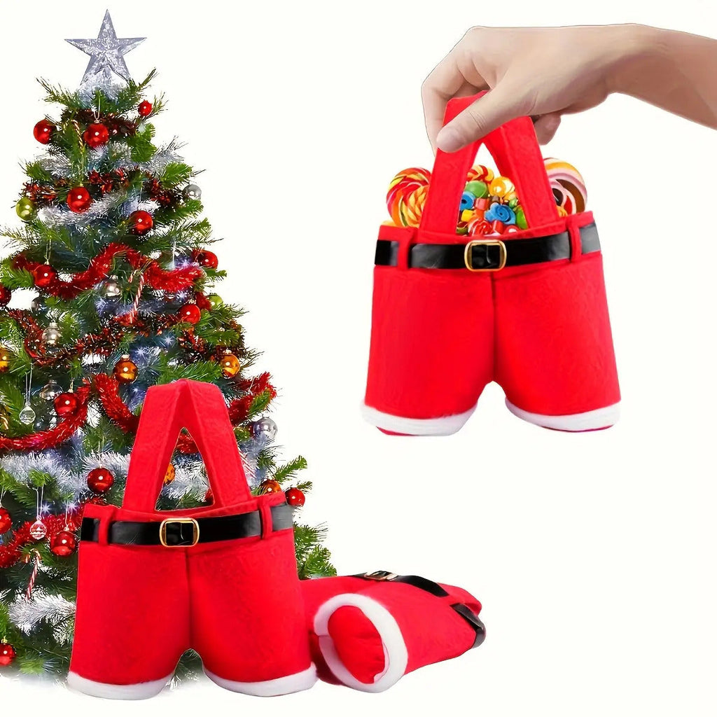 Sevair Deco Santa Pants Christmas Gift Bags 6-Pack