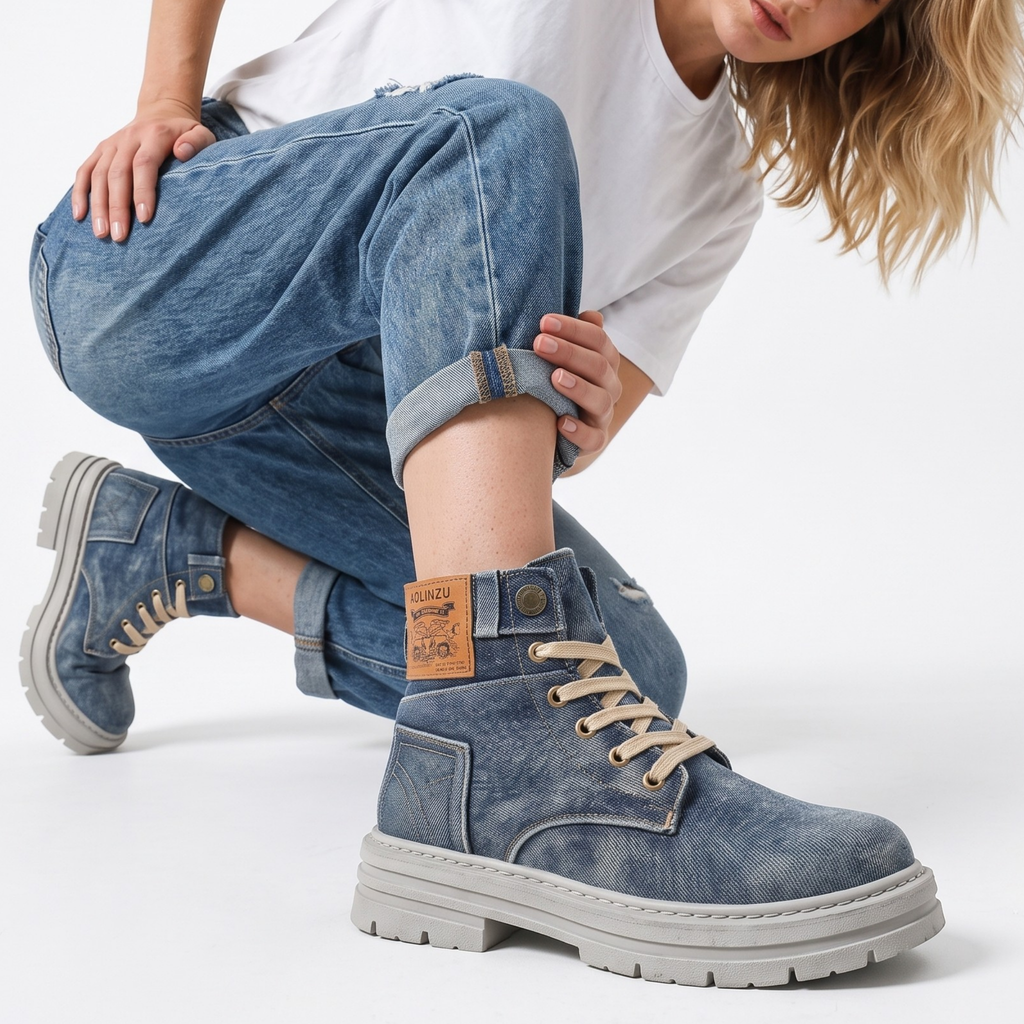Urban Grit Denim Boots