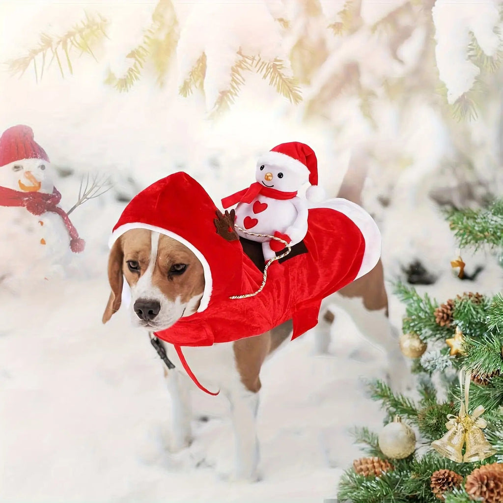 Sevair Deco Santa Carrying Dog Costume