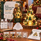 Sevair Deco Beginner-Friendly Resin Christmas Tree Night Light DIY Kit