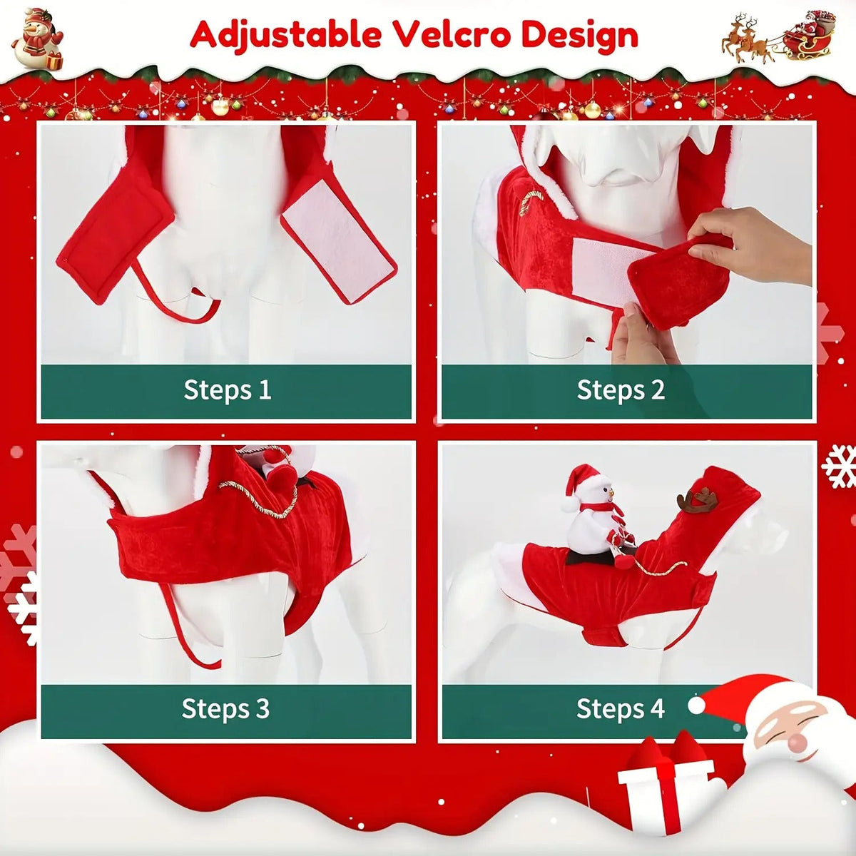 Sevair Deco Santa Carrying Dog Costume