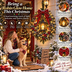 Sevair Deco a Robin Glow – Lighted Robin Christmas Wreath