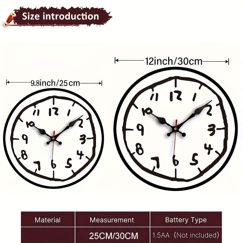 Sevair Deco Hand-Drawn Wall Clock