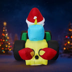 Sevair Deco Santa Race Car Inflatable Christmas Yard Decoration
