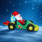 Sevair Deco Santa Race Car Inflatable Christmas Yard Decoration
