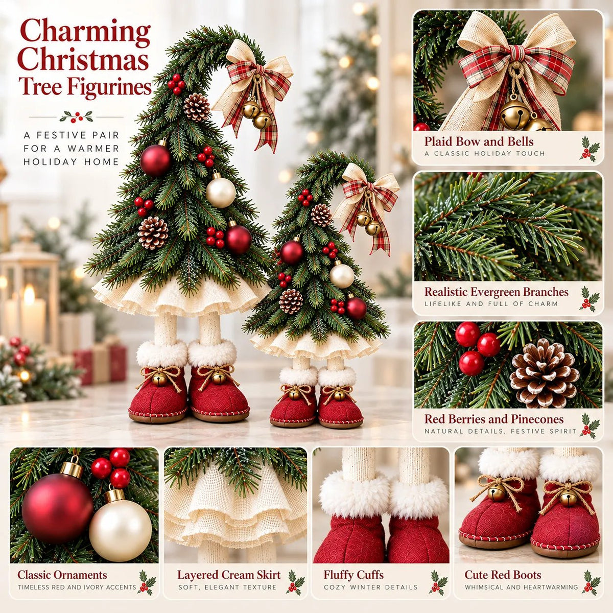 Sevair Deco Whimsical Christmas Elf Tree Topper with Red Boots – Bring Holiday Magic Home