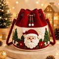 Sevair Deco Christmas Crochet Bucket Crossbody Bag