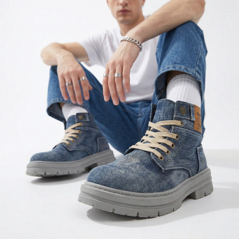 Signature Grit Denim Boots