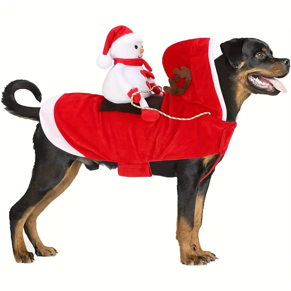 Sevair Deco Santa Carrying Dog Costume