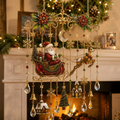 Sevair Deco Handmade Christmas Stained Glass Window Hanging