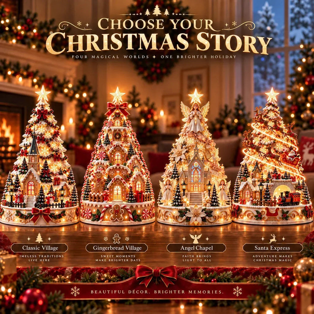 Sevair Deco Christmas Village Projection Centerpiece