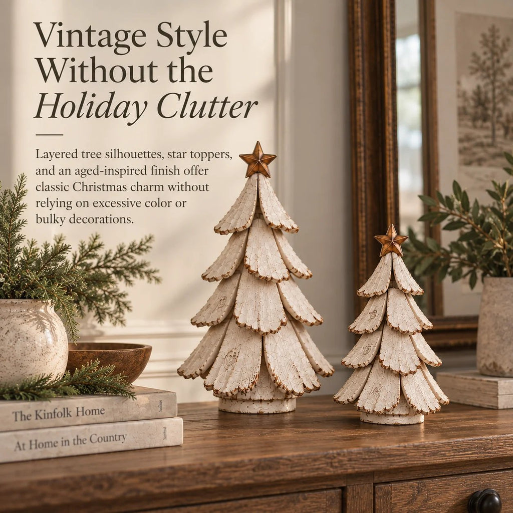 Sevair Deco Vintage Lighted Christmas Tree Figurine