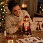 Sevair Deco Beginner-Friendly DIY Lighted Christmas Character Sea Glass-Style Lighthouse Kit Collection