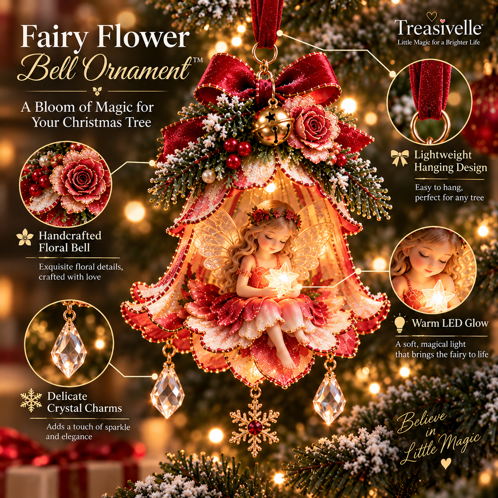 Sevair Deco Enchanted Fairy Bell Christmas Ornament