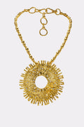 MATTE GOLD STARBURST NECKLACE