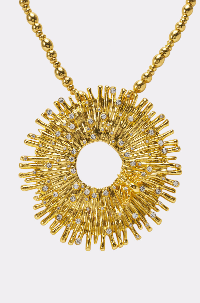 MATTE GOLD STARBURST NECKLACE