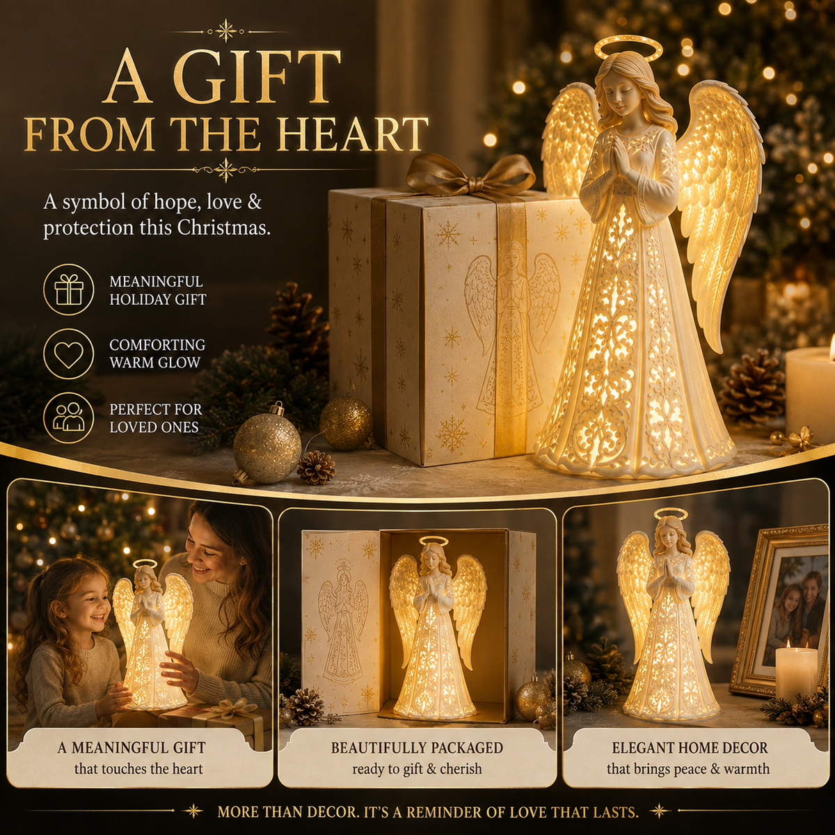 Sevair Deco Angel Christmas Guardian Light – A Symbol of Hope, Love & Protection