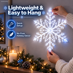 Sevair Deco 12 PCS LED Snowflake Wall Lights  – Blue & White Christmas Holiday Decor