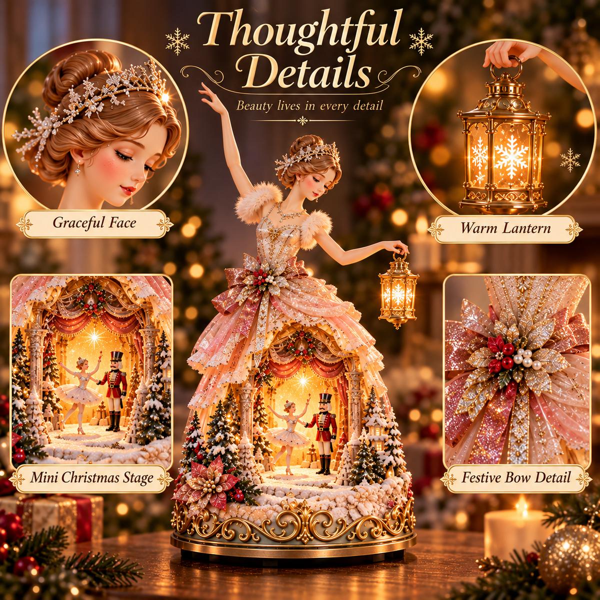 Sevair Deco Winter Ballerina Story Lamp