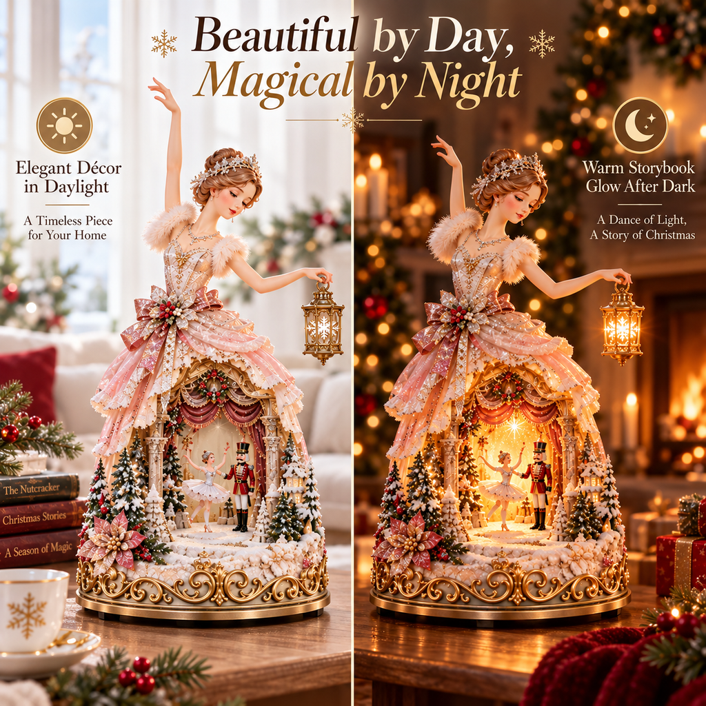 Sevair Deco Winter Ballerina Story Lamp